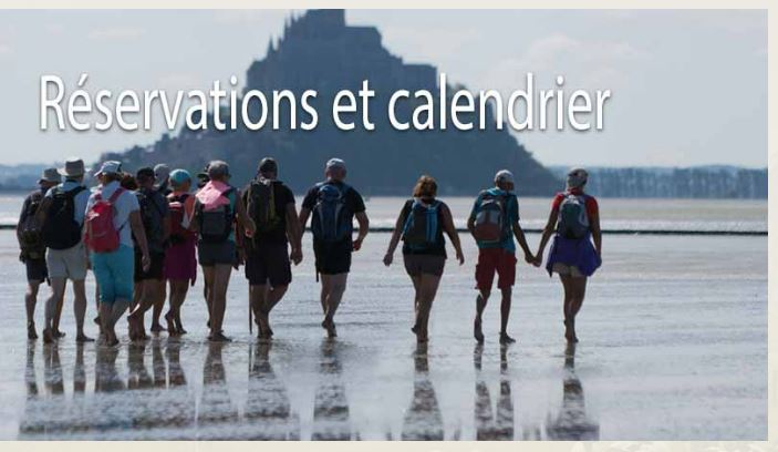 randonneurs dans la baie du Mont Saint Michel